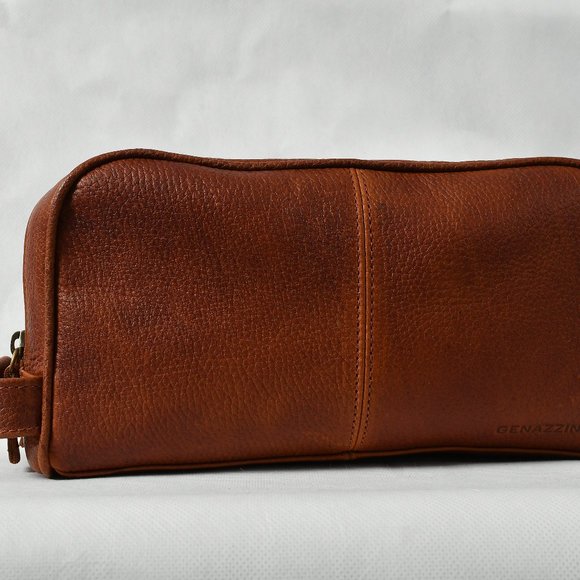 King Size Premium Leather Travel Toiletry Bag for Men and  Distressed  Leather Travel Toiletry Bag for Men